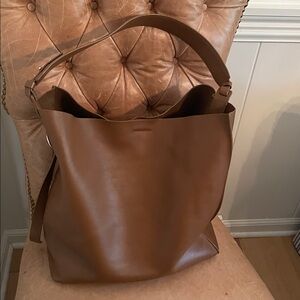All Saints Tan Leather Bag